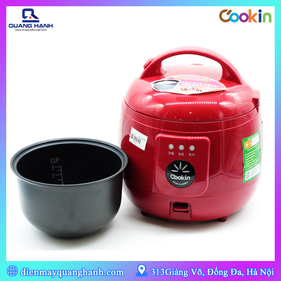 NỒI CƠM ĐIỆN COOKIN RM-NA05 0.54 lít (Đỏ) - Hãng phân phối