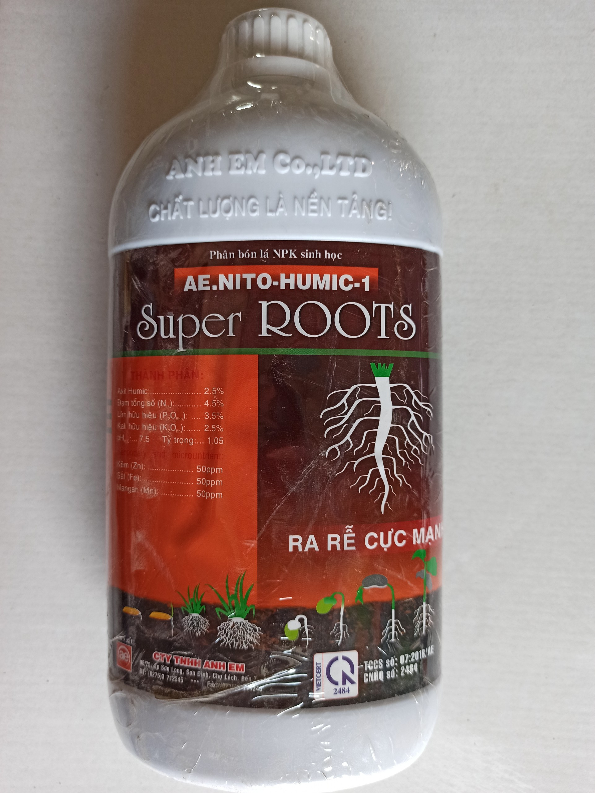 AE.NITO-HUMIC-1 Super ROOTS - Ra rễ cực mạnh - Chai 1 lít