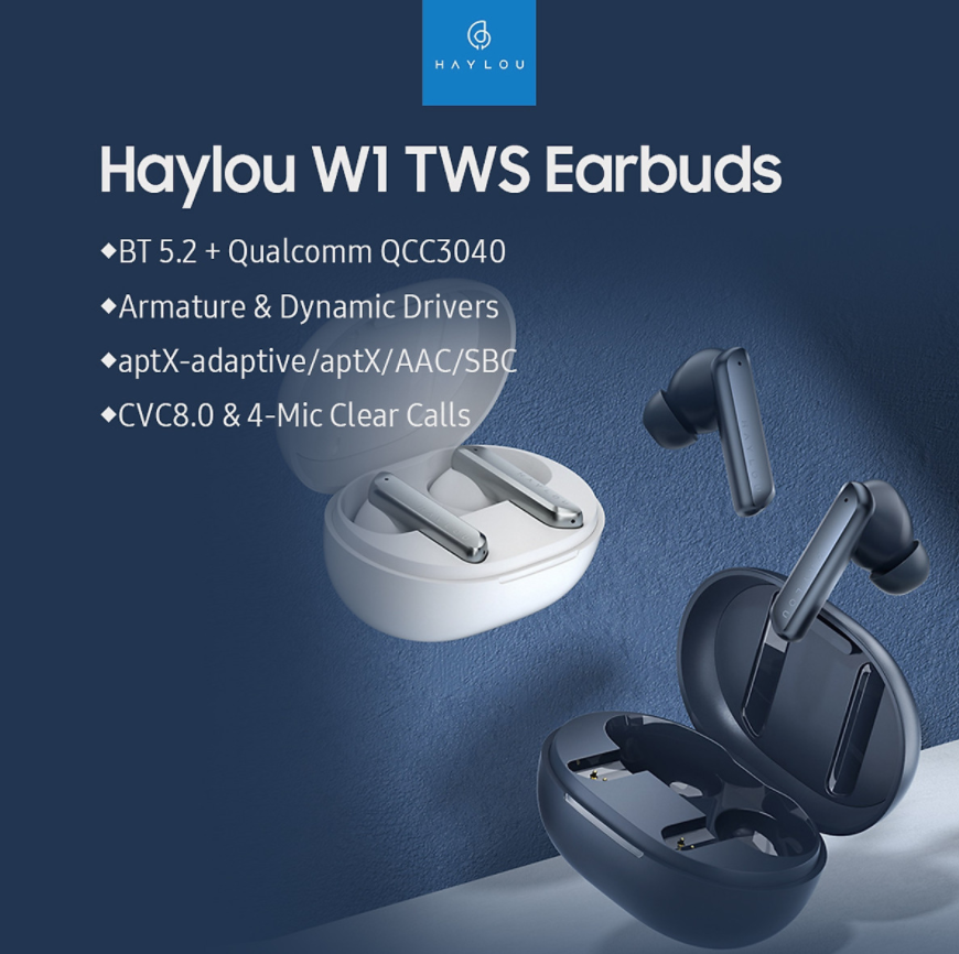 Tai Nghe True Wireless HAYLOU W1 Qualcomm  3040/ AptX Bluetooth 5.2