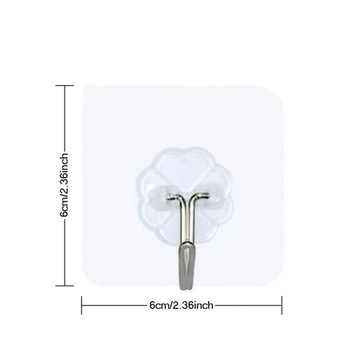 2 Móc Dán Tường Trong Suốt Siêu Dính