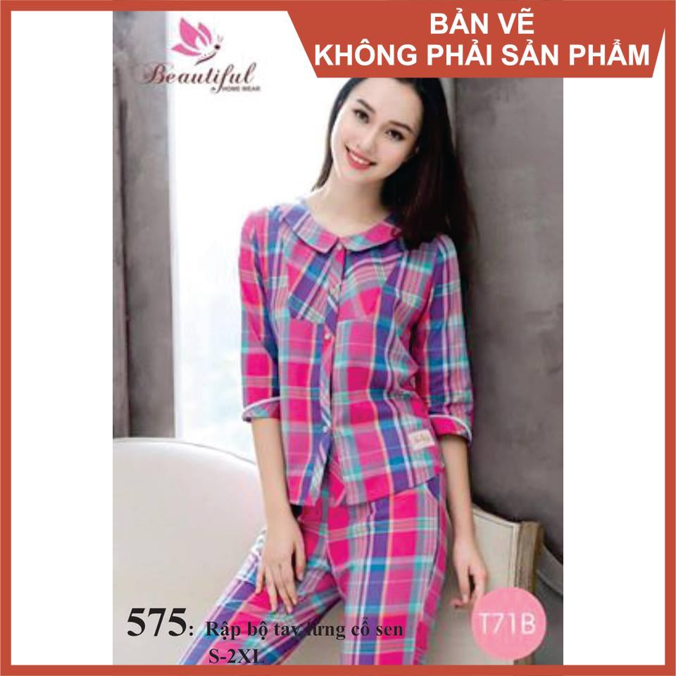 Rập bộ quần dài tay lỡ - Rập giấy mã 575