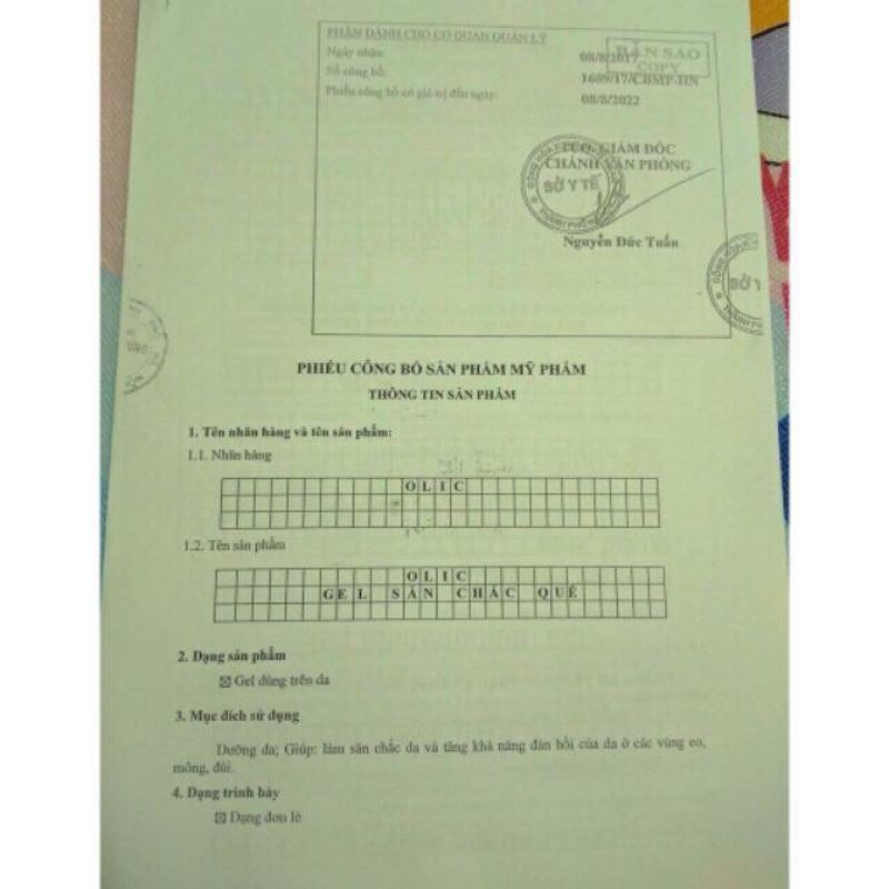 kem quế tan mỡ olic