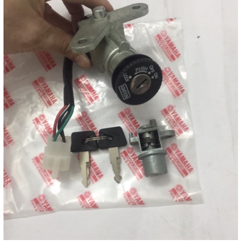 Ổ khóa chìa + túi yamaha xe sirus 2 dây, sirius 50 4 dây, jupiter 2-4 dây