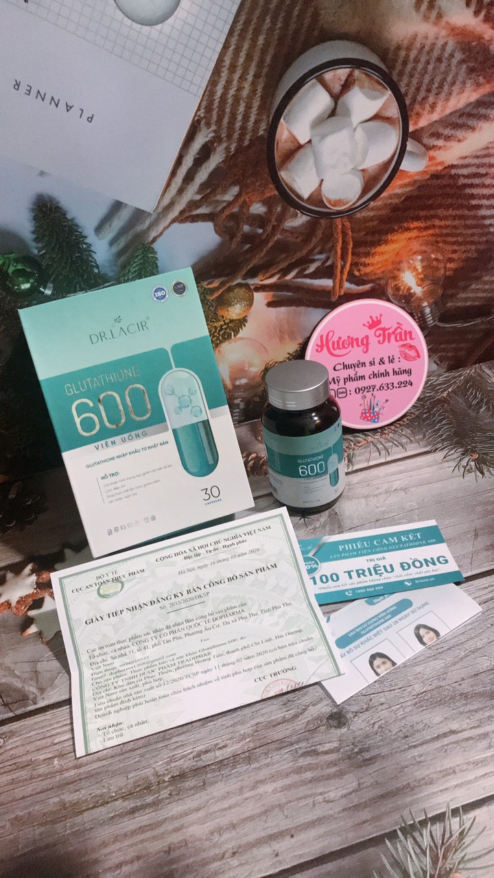 Viên Uống Nám Trắng Da Glutathion 600 hàng nguyên mã bao check