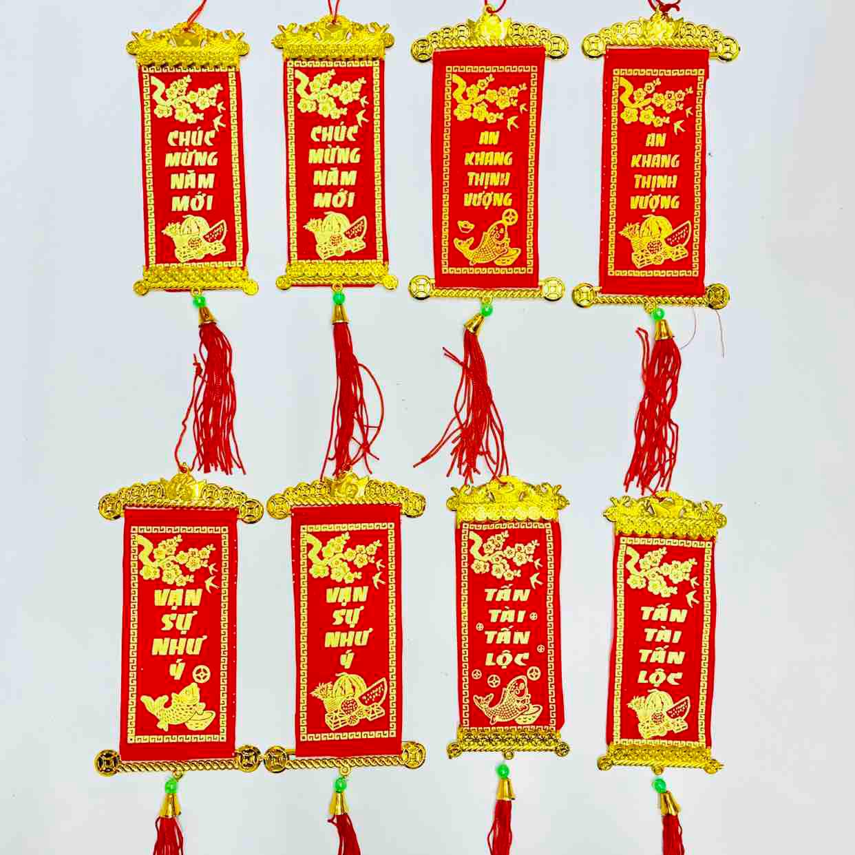 Sét 8 dây liễng treo cây mai trang trí tết dài 17cm