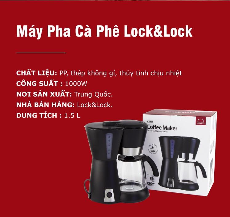 Máy pha cà phê Lock&Lock 1.5L EJC551