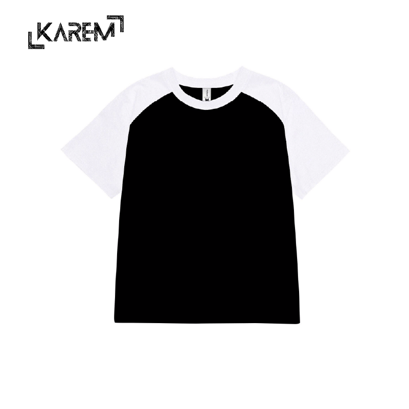 Áo baby tee phối trơn KRBT01 cotton cổ tròn basic