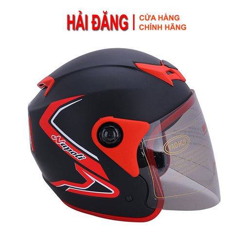 [HCM]Mũ Bảo Hiểm Napoli N039 tem bọ cạp đỏ ( kính khói)