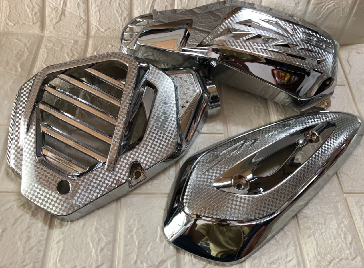 BỘ ỐP MẠ CROM XE SH MODE (2016-2019) PÔ E + CHE PÔ + QUẠT GIÓ - QUỐC BẢO