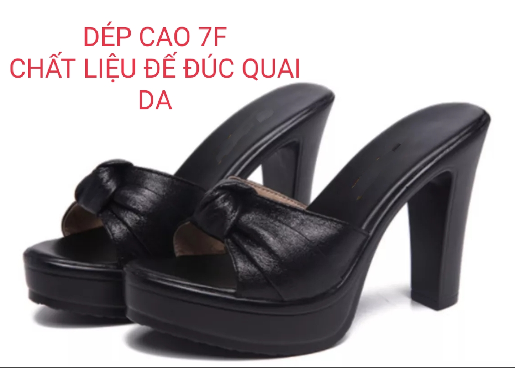 Dép cao gót nơ cuộn GPSHOP