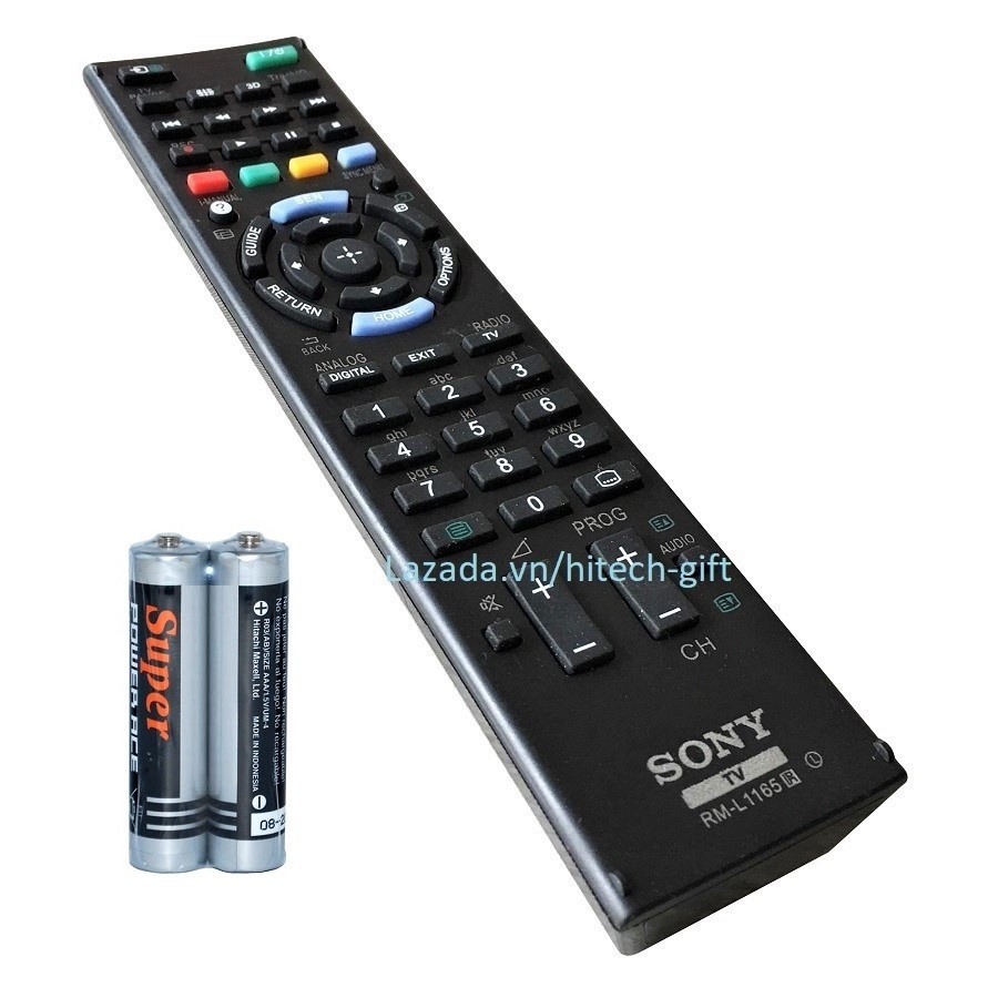Remote điều khiển tv sony rm-l1165 internet tivi home menu kèm pin aaa