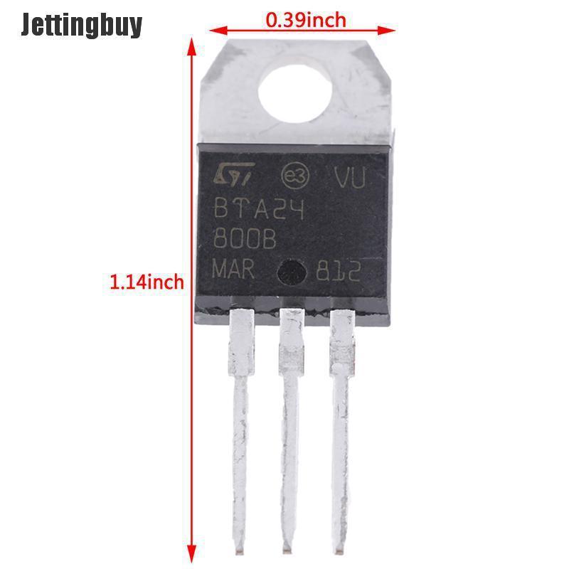 Jettingbuy 10 Pcs BTA24-800B BTA24 TRIAC 24A/800V TO-220