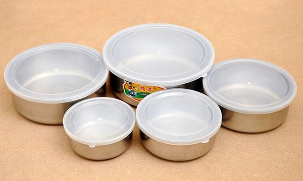 Bộ bát Bộ 5 thố inox cao cấp có nắp đậy