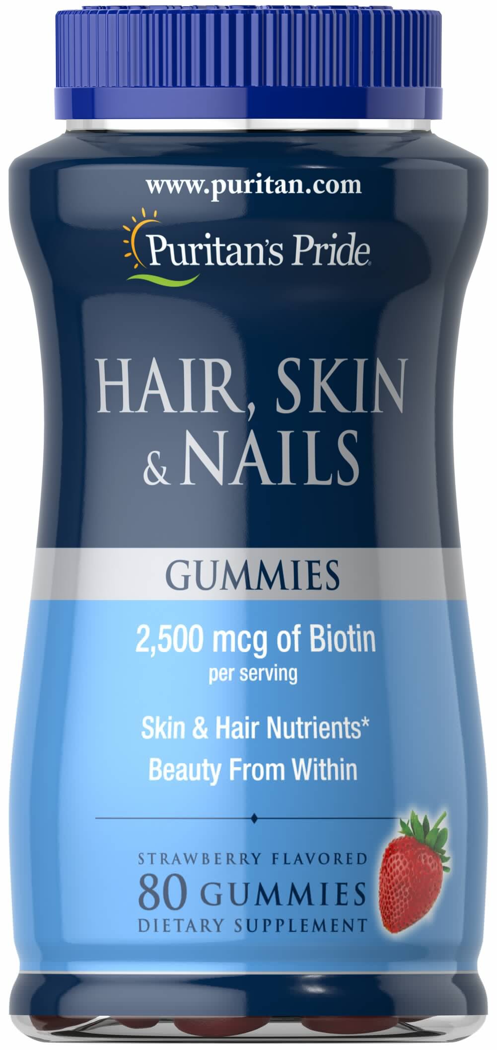 Kẹo dẻo Hair Skin Nails của Puritan's Pride 80 viên Mỹ
