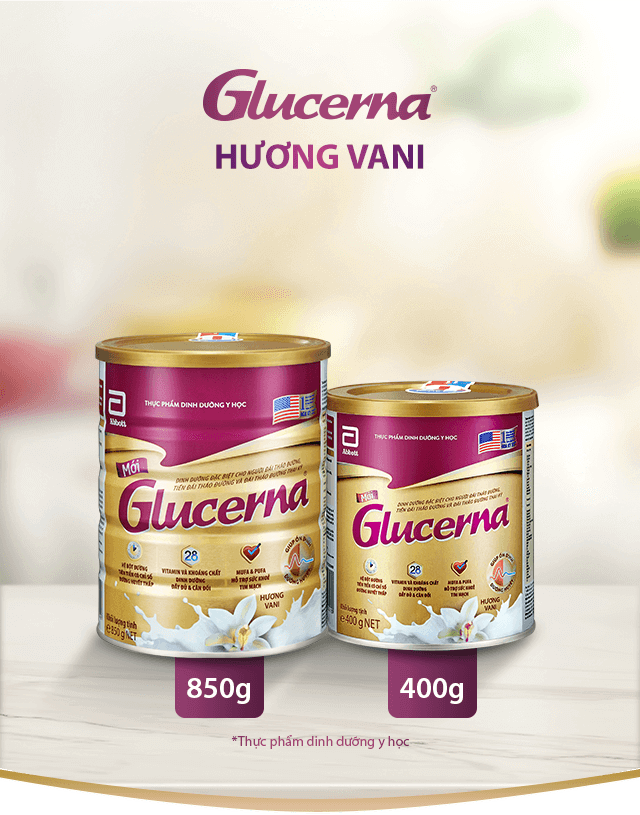 Sữa bột Glucerna cho người bệnh Tiểu Đường