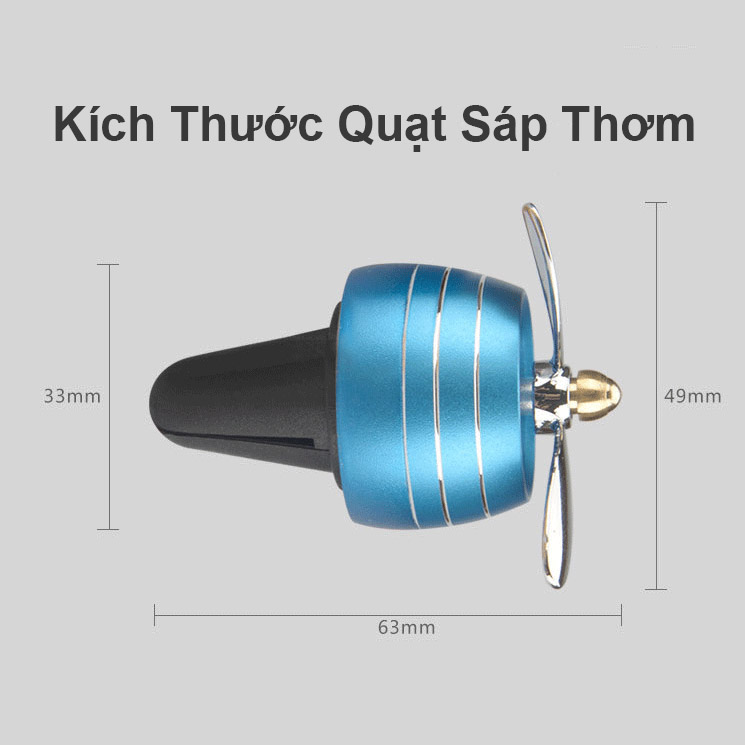 Quạt Sáp Thơm Ô Tô Gắn Cửa Gió Xe VERSION 1 - Có Đèn Led
