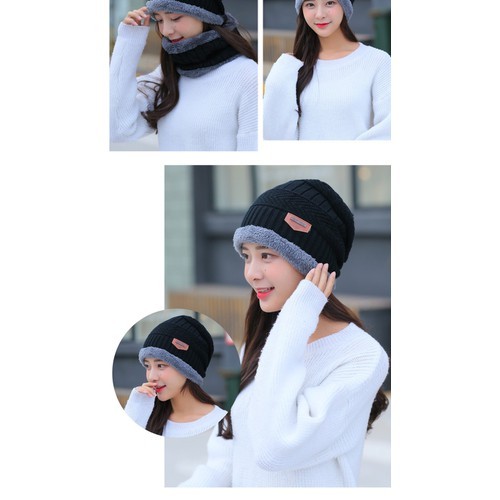[ TẶNG KÈM KHĂN GIỮ ẤM CỔ] Mũ len mùa đông lót bông cho nam, mũ len dành cho nam và nữ, nón len cho các cặp đôi