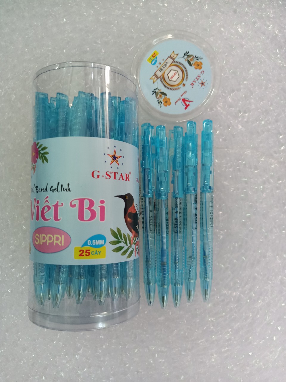 COMBO 5 CÂY VIẾT BI XANH SIPPRI (THÁI LAN CHÍNH HÃNG)