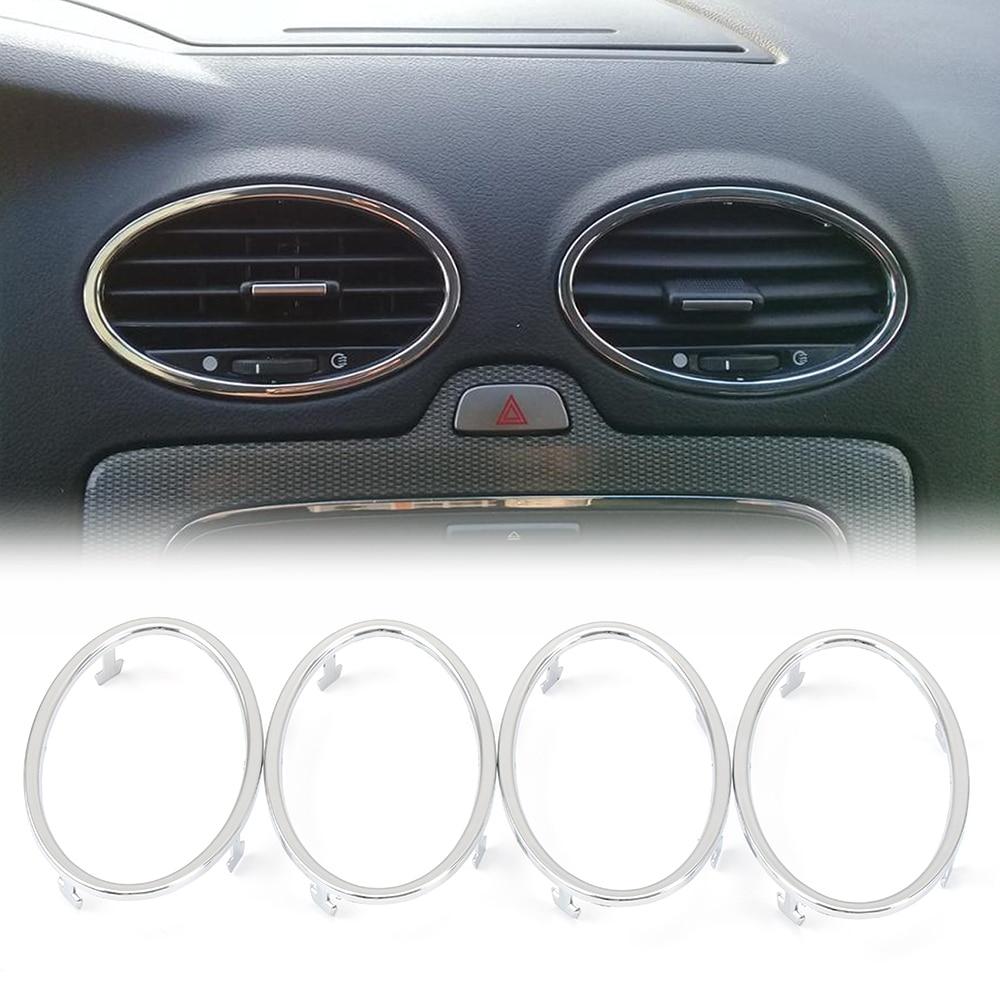 điều hòa không khí trang trí cửa sổ mạ crôm trang trí cho Ford Focus 2 2006 2007 2008 2009 2010 2011 phụ kiện xe hơi=air conditioning ABS chrome trim outlet decoration for Ford Focus 2 2006 2007 2008 2009 2010 2011 car accessories