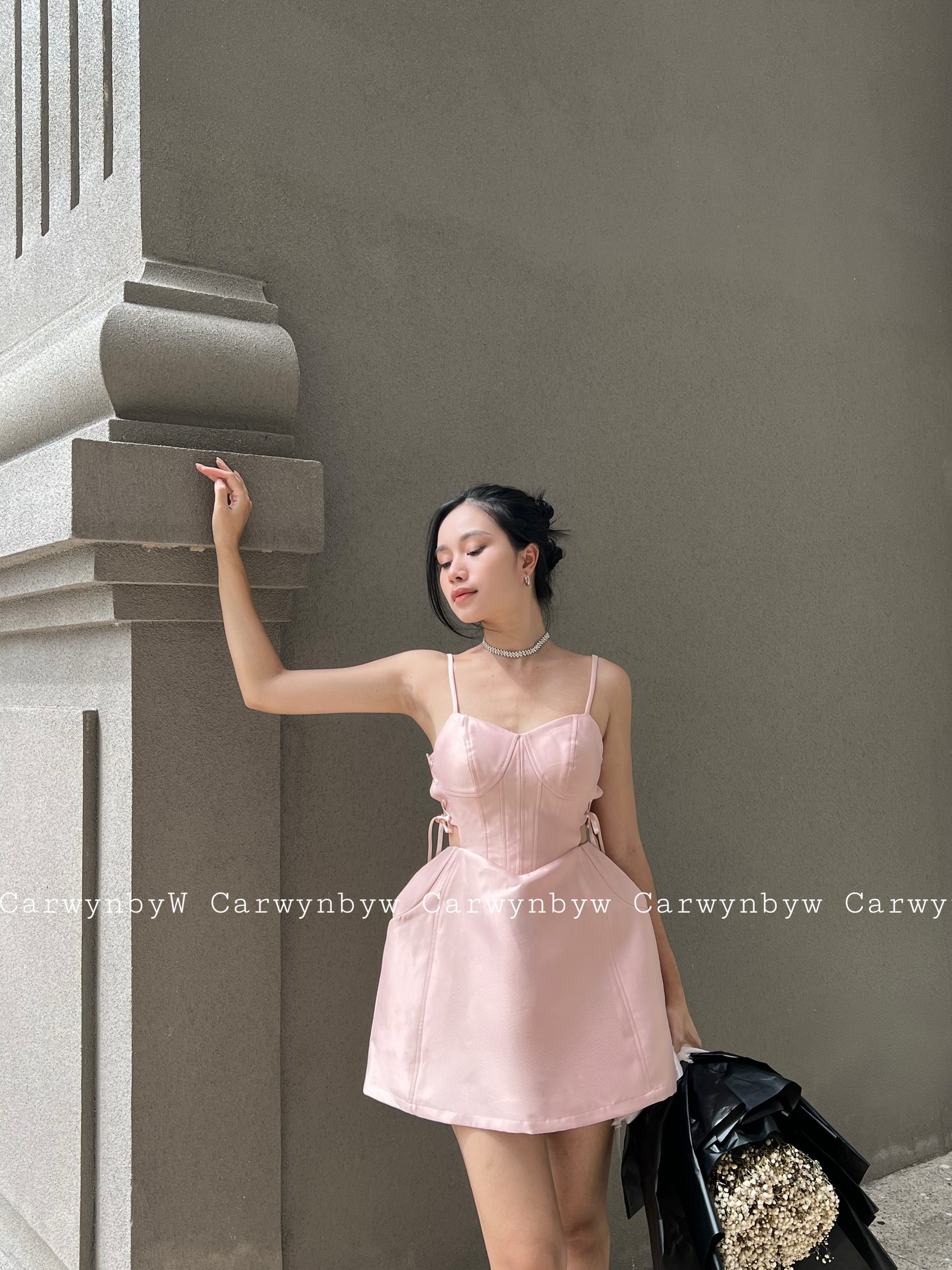 Đầm Corset Cúp Ngực Đan Dây Có Lót Quần (Koki Dress)