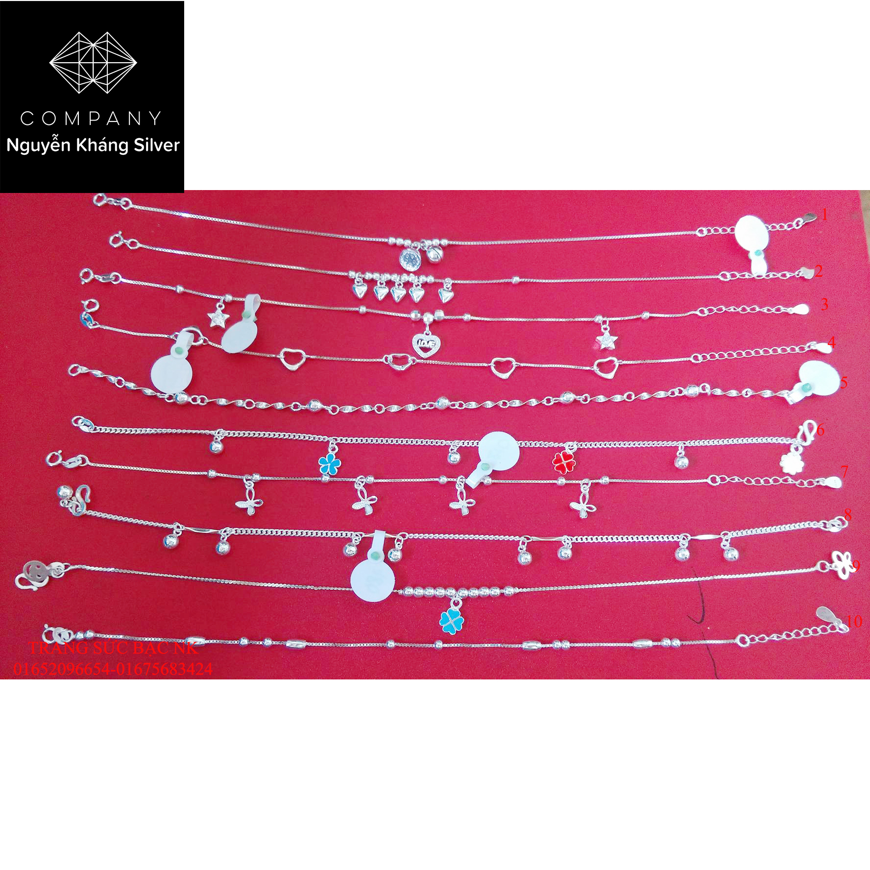 Women's Silver Anklets