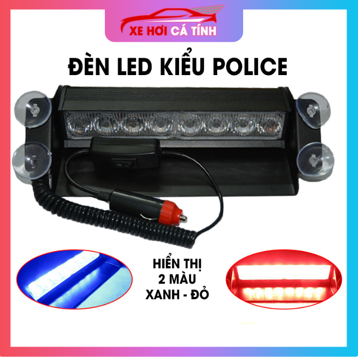 đèn chớp xanh đỏ để taplo xe hơi, đèn nháy xin vượt ô tô,bản cao cấp kích thước lớn công suất lớn vỏ bằng kim loại