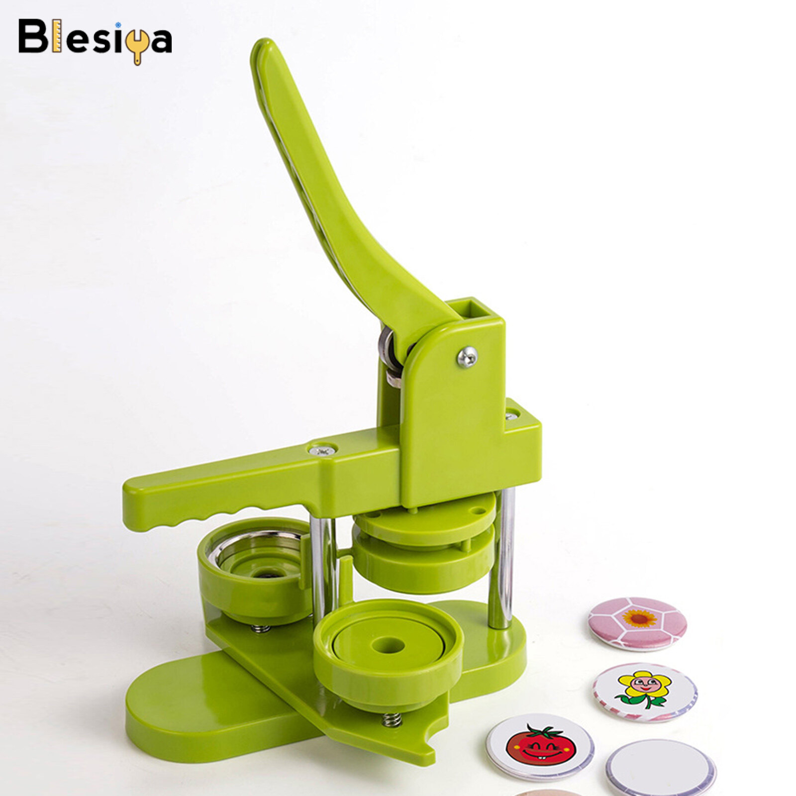 Blesiya Button Maker Machine Badge Punch Press Mold Making Pinback Supplies