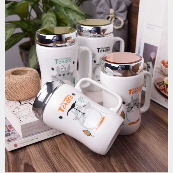 Ly sứ giữ nhiệt nắp gương cao cấp