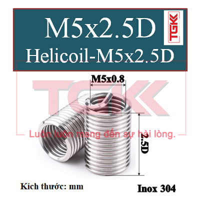 Ren cấy Helicoil inox 304 M2-M10