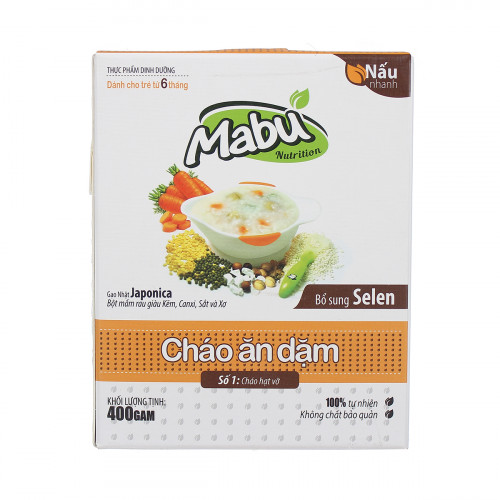 Cháo ăn dặm Mabu số 1 hạt vỡ (400g) (6m+)