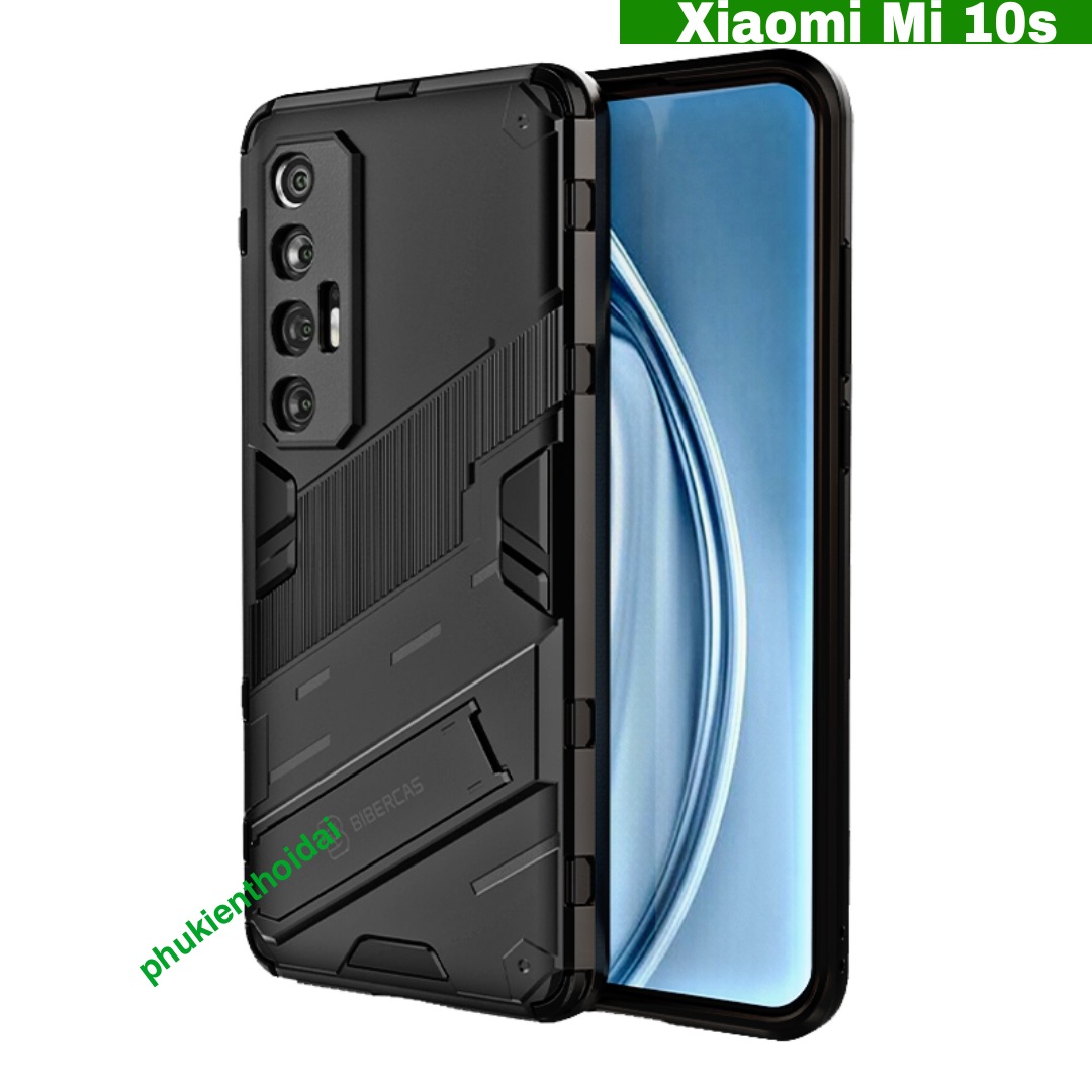 Ốp lưng IRON MAN VER 2 Xiaomi Mi 10s chống sốc chống va đập mạnh giá đỡ xem phim cao cấp