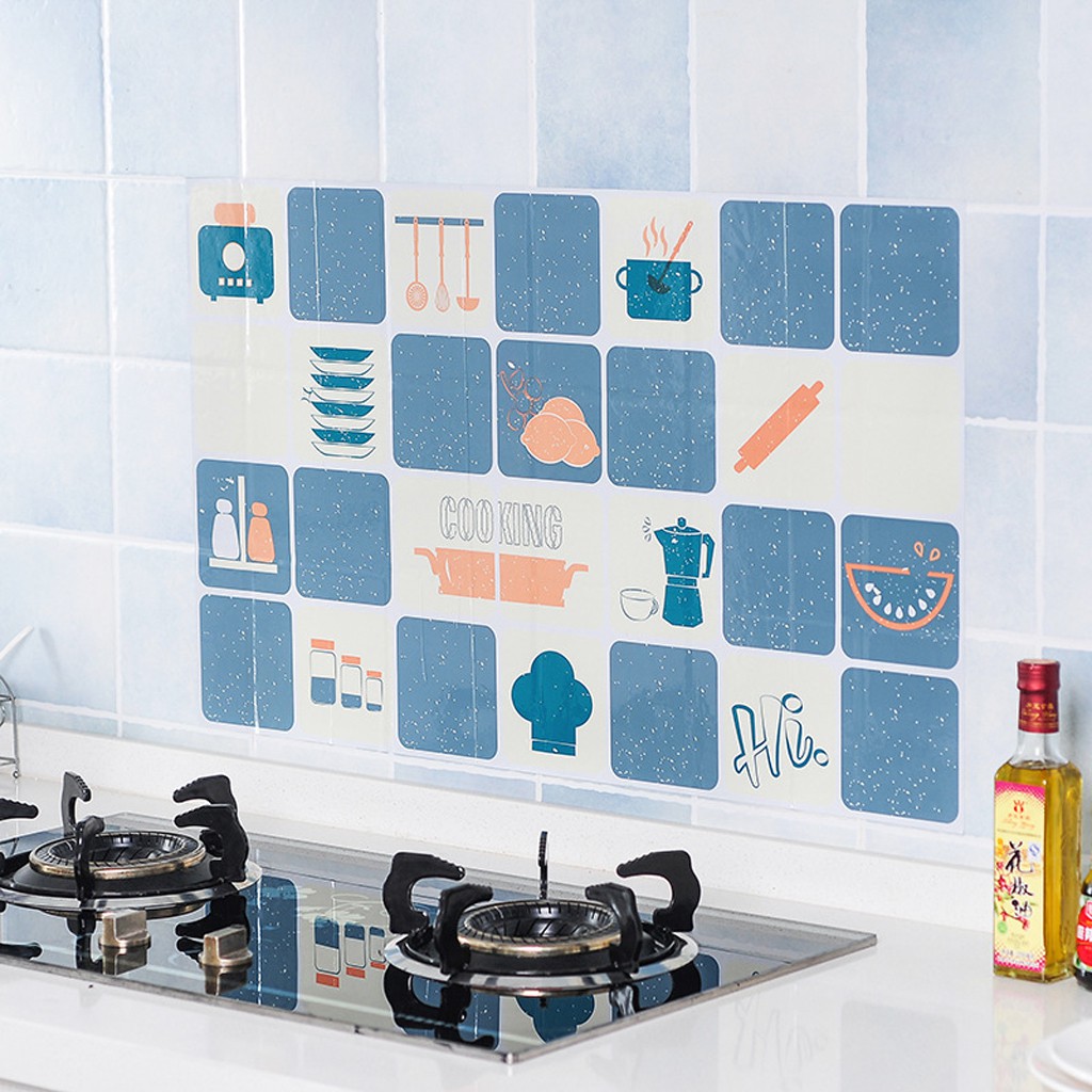 Decal dán bếp, giấy dán tường bếp tráng nhôm hàng cao cấp, chịu nhiệt cao, dễ lau chùi