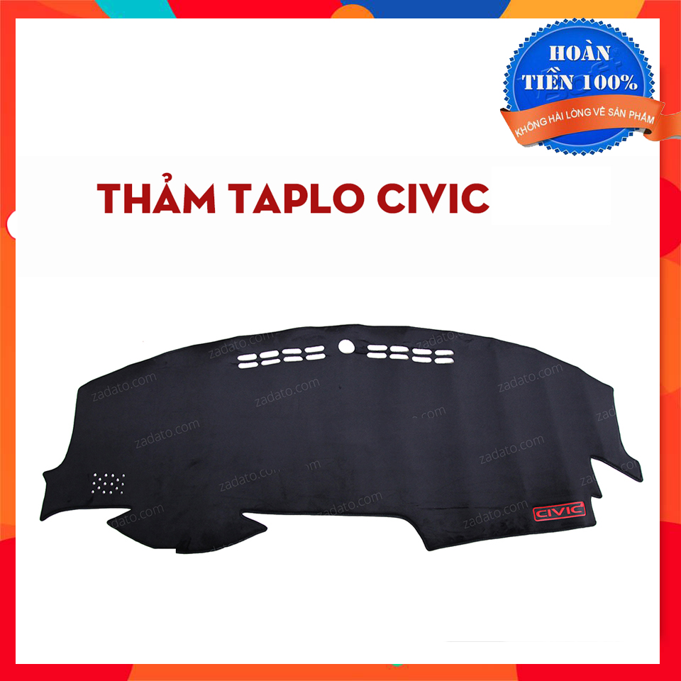 Thảm taplo da carbon xe Honda Civic 2007 2008 2009 2010 2011 2012 có chống trượt, thiết kế 3D vừa in form xe, giúp che nắng bảo vệ taplo, tạo thẩm mỹ cho xe của bạn