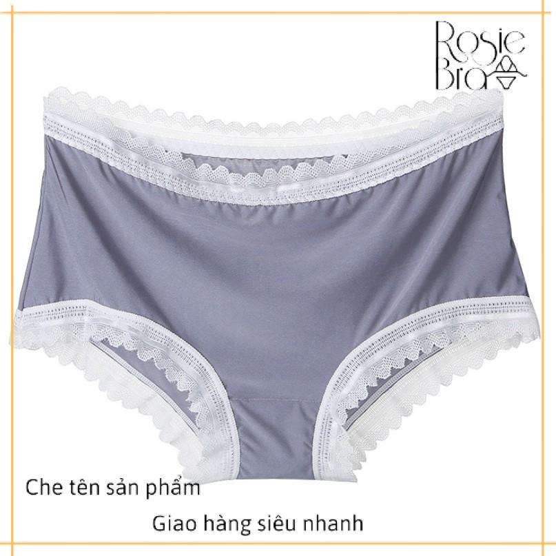 Quần lót băng lụa viền ren mát lạnh kháng khuẩn mới p197