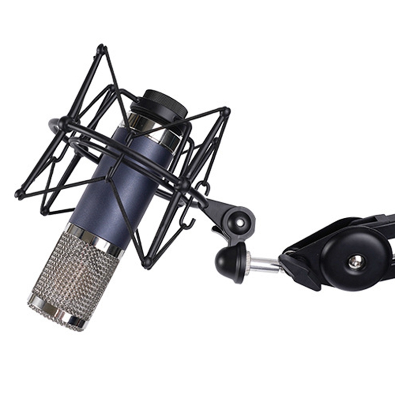 Microphone Shock Mount Adjustable Mount Recording Mic Stand Metal Bracket Pod Microphone Stand