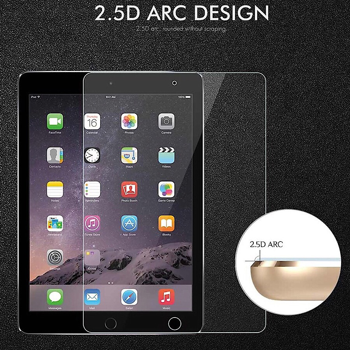 [HCM]Miếng dán cường lực màn hình cho iPad Pro 9.7 inch (9H - 2.5 D)