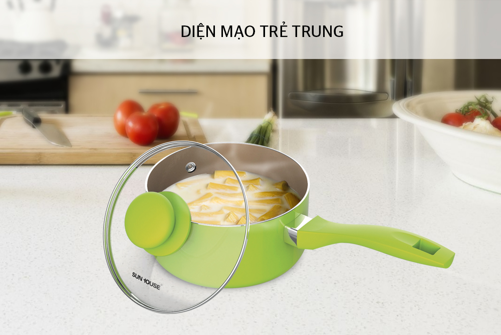 Nồi quấy bột hợp kim nhôm sunhouse smp15114 - quánh quấy bột, quánh chống dính, nồi quấy bột chống dính