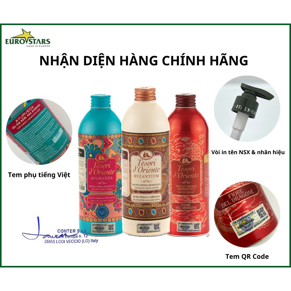 Sữa Tắm Nước Hoa Tuýp Tesori D’Oriente 250ml