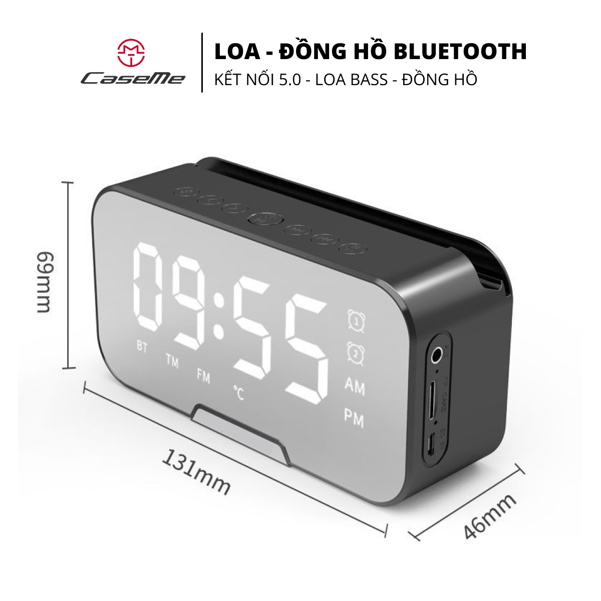 Đồng hồ để bàn đa năng - báo thức - hẹn giờ - loa bluetooth