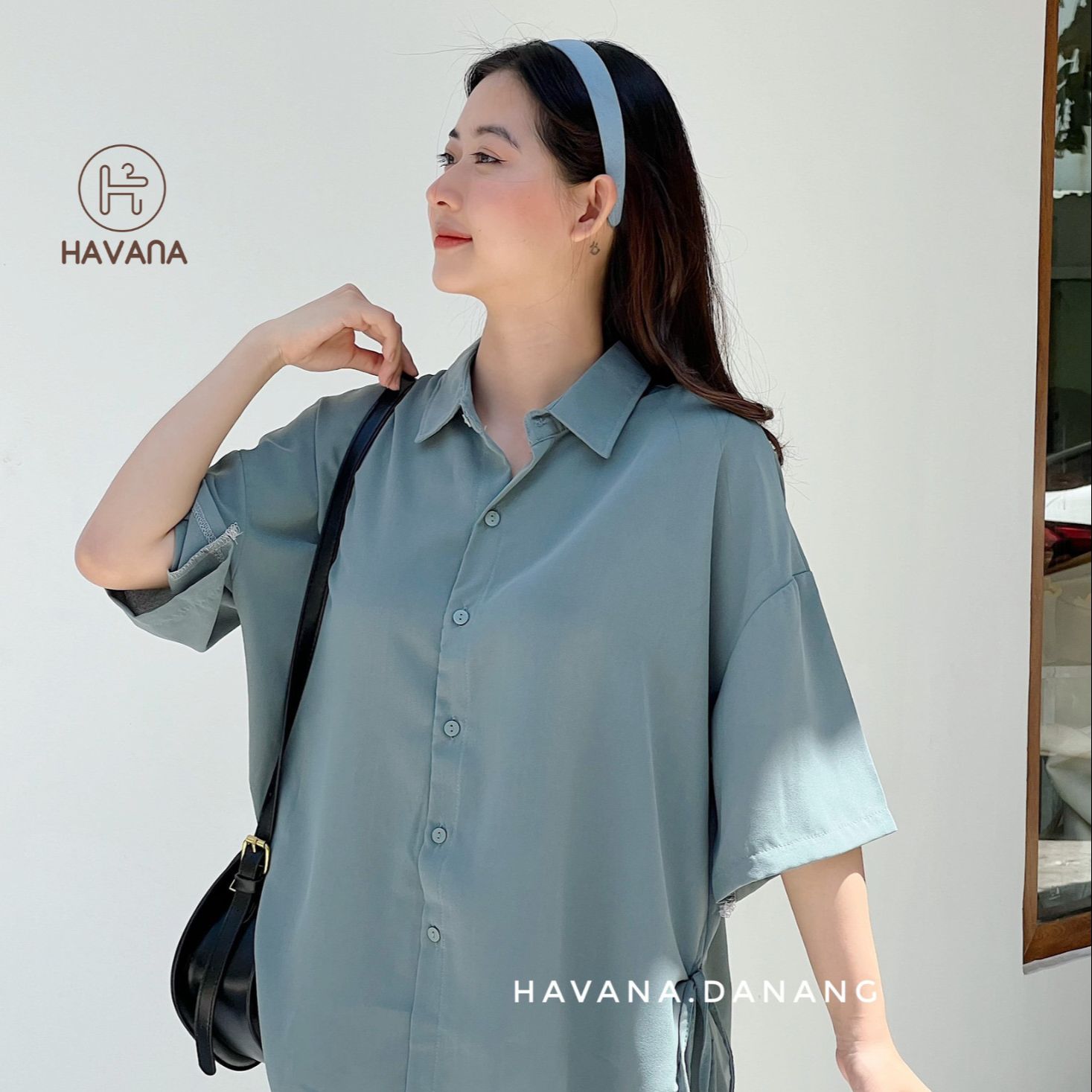 Áo sơ mi lụa nữ, sơ mi lụa cộc tay buộc dây hai bên eo freesize form rộng