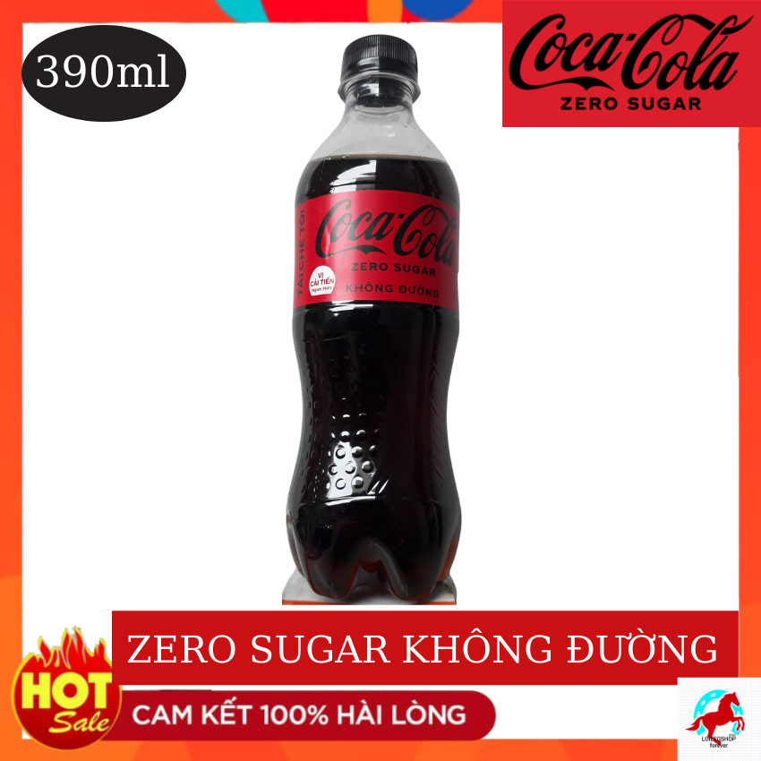 Chai Coca zero 390ml không đường- LOILEOSHOP BC71- Sảng khoái bất tận cho cơ thể cảm giác nhẹ nhàng, ăn ngon hơn, không đường không calo phù hợp cho những ai yêu thích nước ngọt nhưng vẫn muốn giữ ăn uống lành mạnh