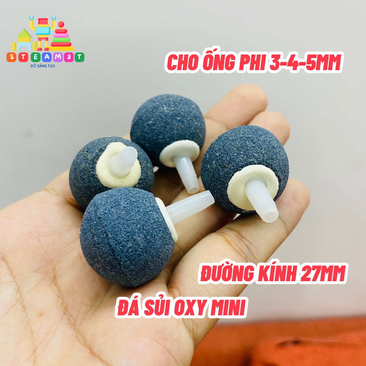 Đá sủi oxy siêu mịn - cục sủi oxy tròn - cho bể cá cảnh - LK0116