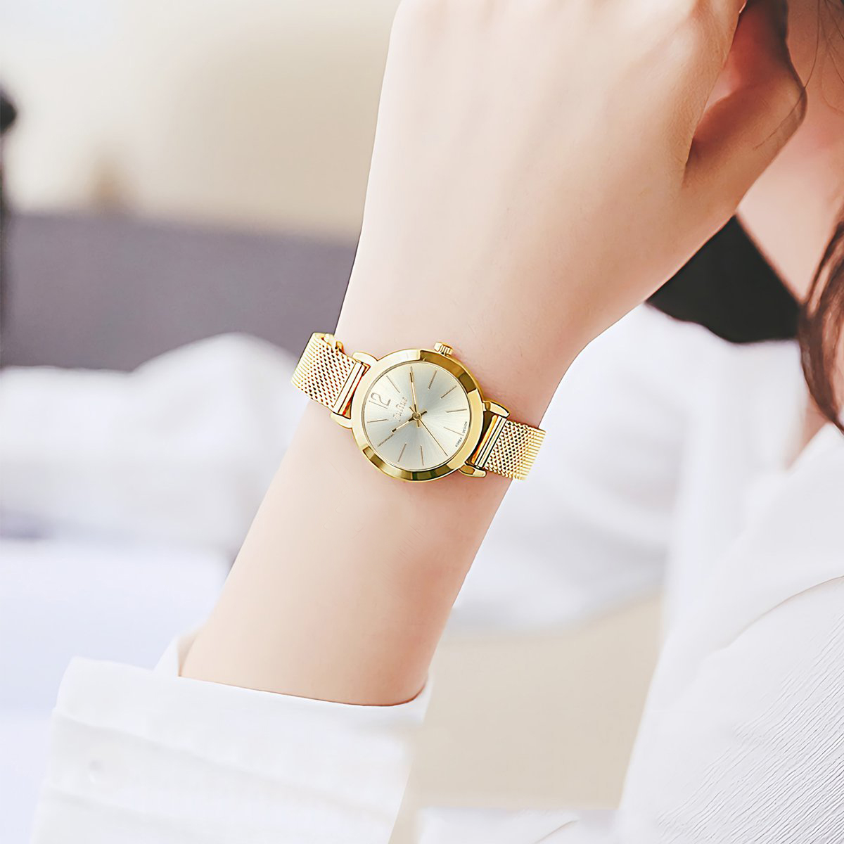 Đồng hồ nữ Julius Hàn Quốc JA-732 dây thép