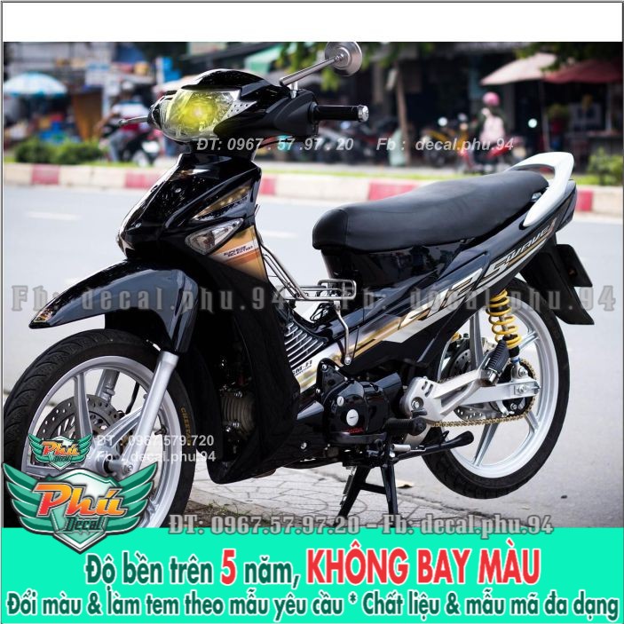 Tem rời Wave 125 i Bạc đen Crom (H)