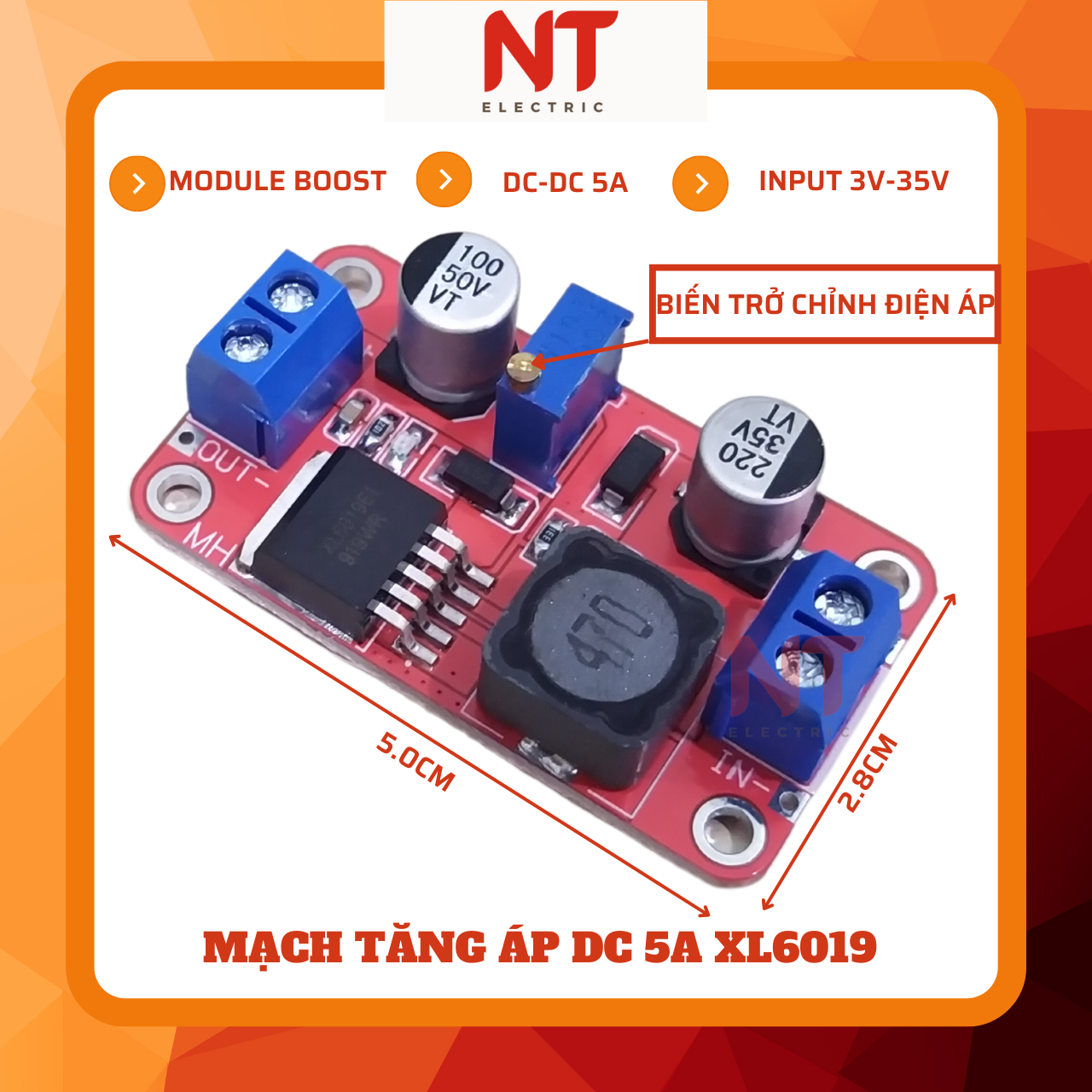 Mạch tăng áp DC 5A XL6019