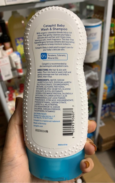 [5/2022] Sữa tắm gội Cetaphil cho bé 0m+ 230ml