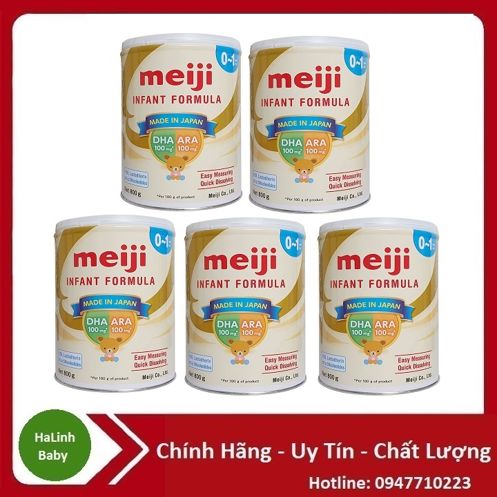 Combo 5 Lon Sữa Meiji Số 0, Số 9 [HSD 2026]