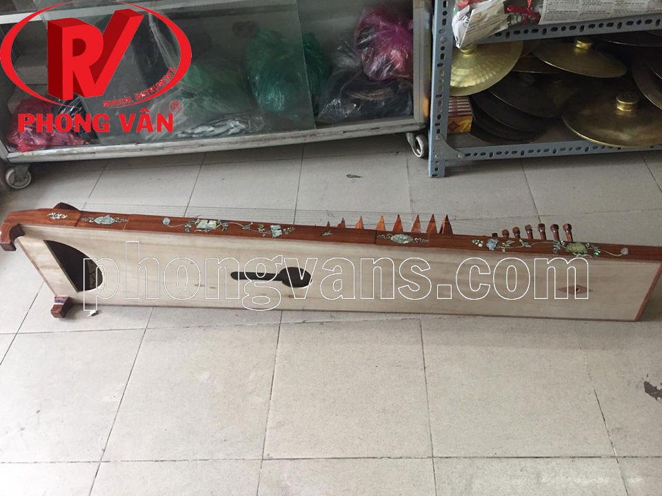 Đàn tranh gỗ hương đỏ khảm trai 19 dây