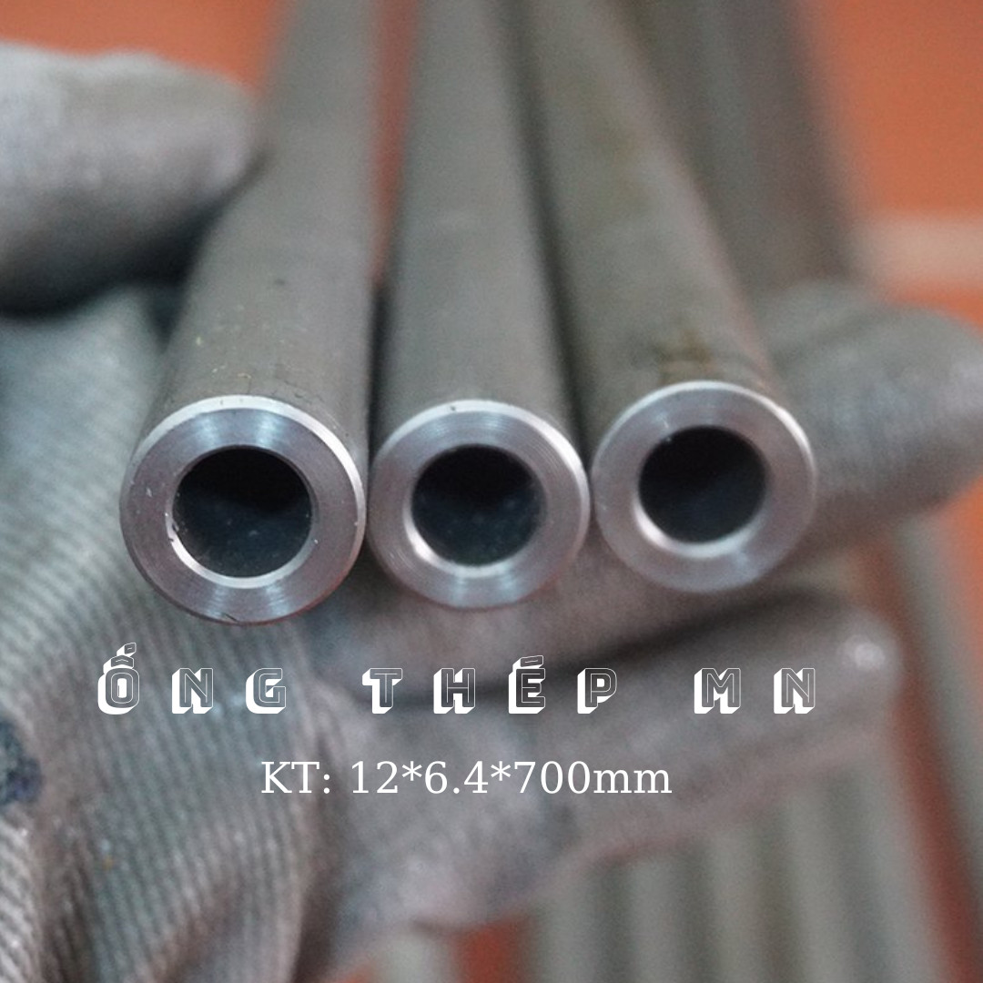 Ống thép đúc phi 12 lỗ 6.4 siêu đẹp (Kích thước 12*6.4*700mm)