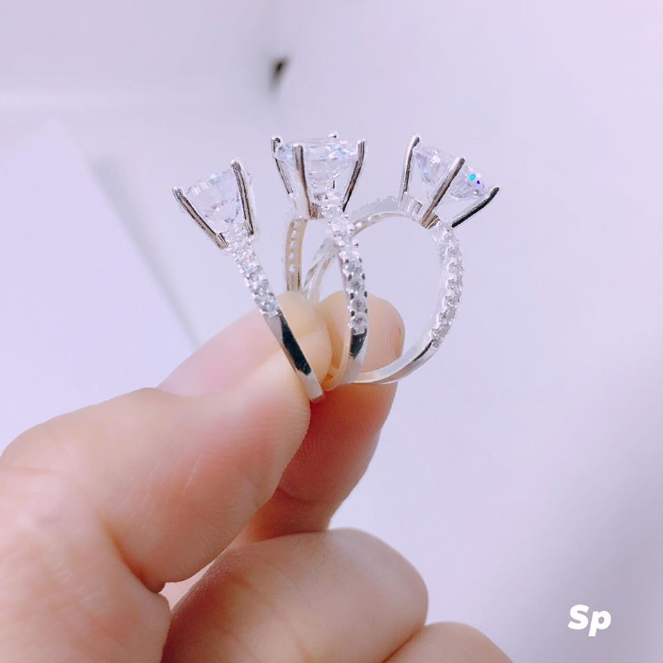 Nhẫn nữ bạc ta đá đẹp chất bạc giá tốt